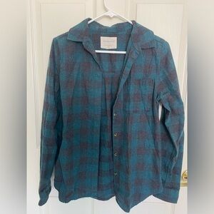 Aeropostale teal flannel